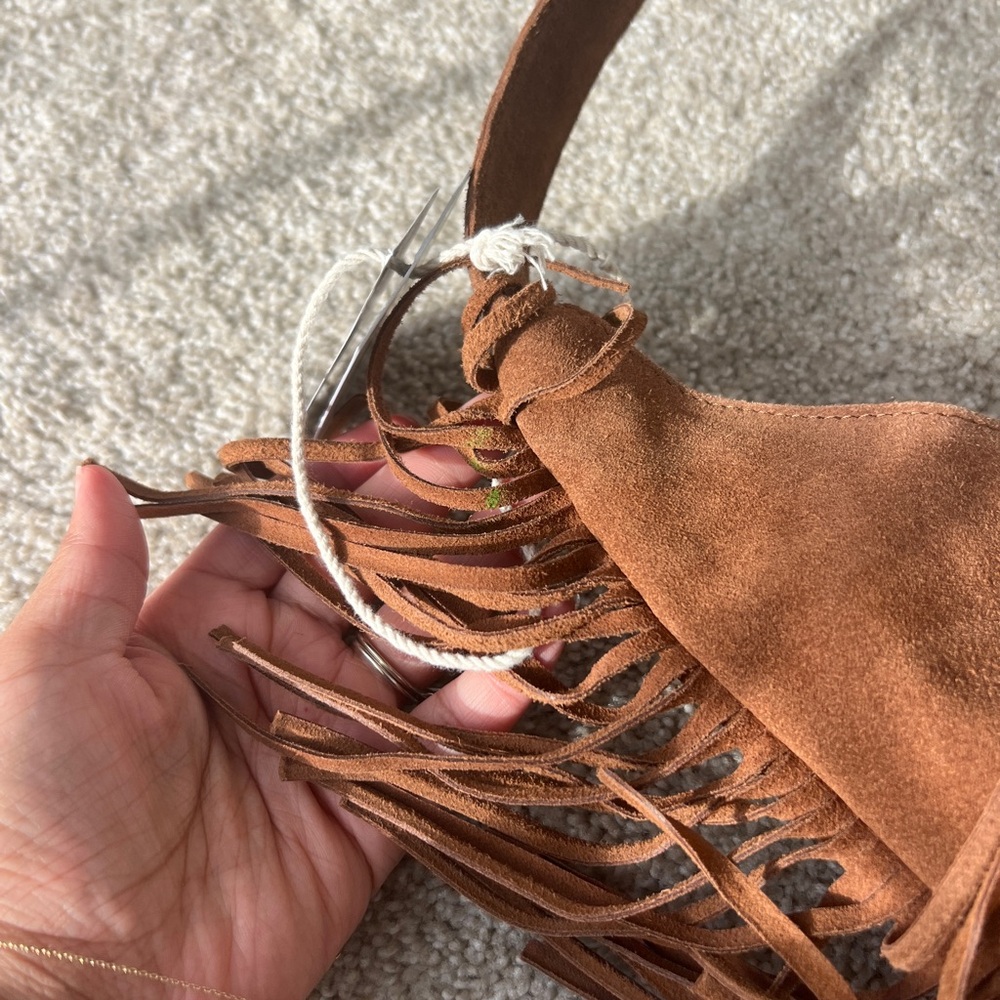 Haute Hippie Tan Suede Fringe Bag - Picture 4 of 5